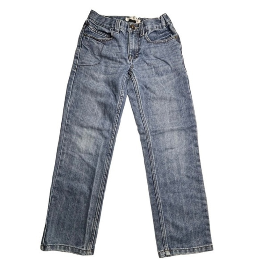 Route 66 Boys Jeans Size 10 Medium Wash Denim Blue Distressed Slim Straight